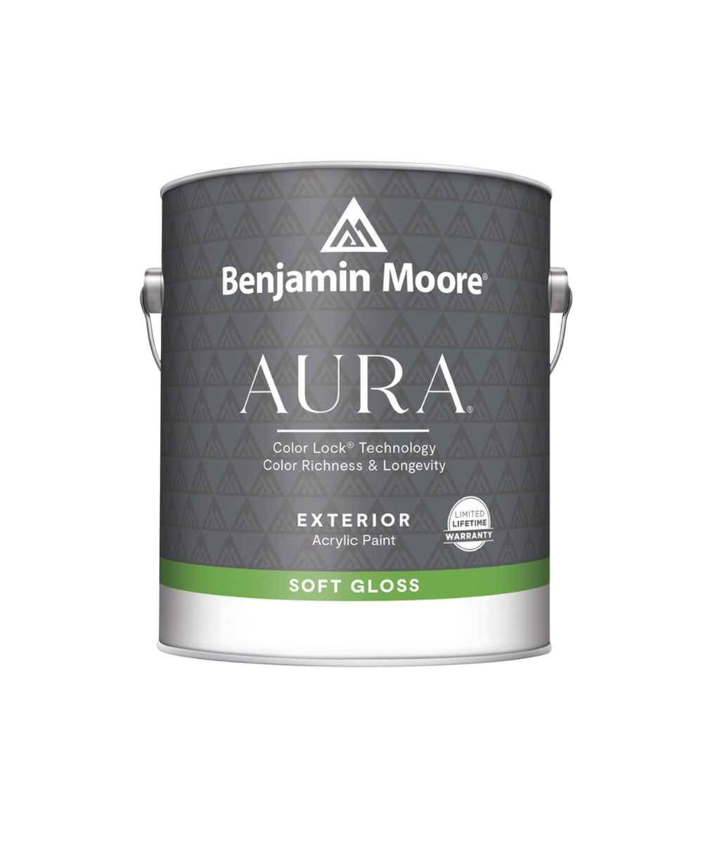 Benjamin Moore Aura Exterior Paint Soft Gloss available at Ricciardi Brothers.