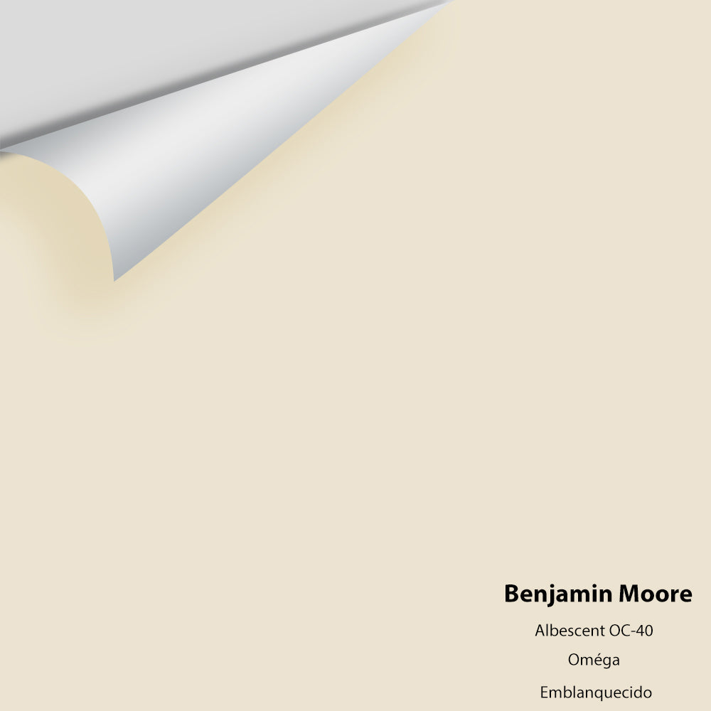 Digital color swatch of Benjamin Moore's Albescent OC-40 Peel & Stick Sample available at Ricciardi BRothers in PA, DE, & NJ.