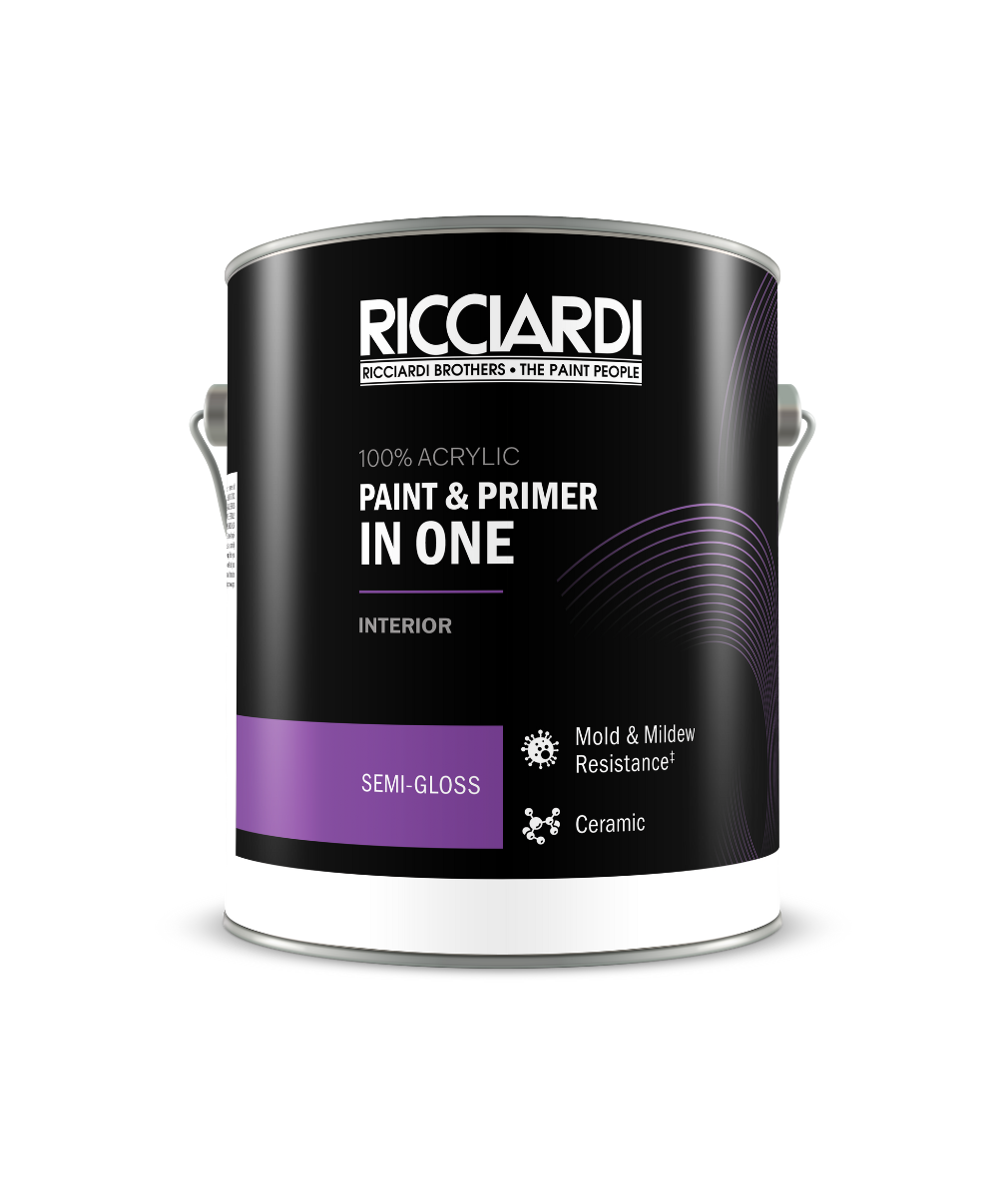Ricciardi Brothers Interior Paint & Primer available at Riccardi Brothers - Semi-Gloss finish
